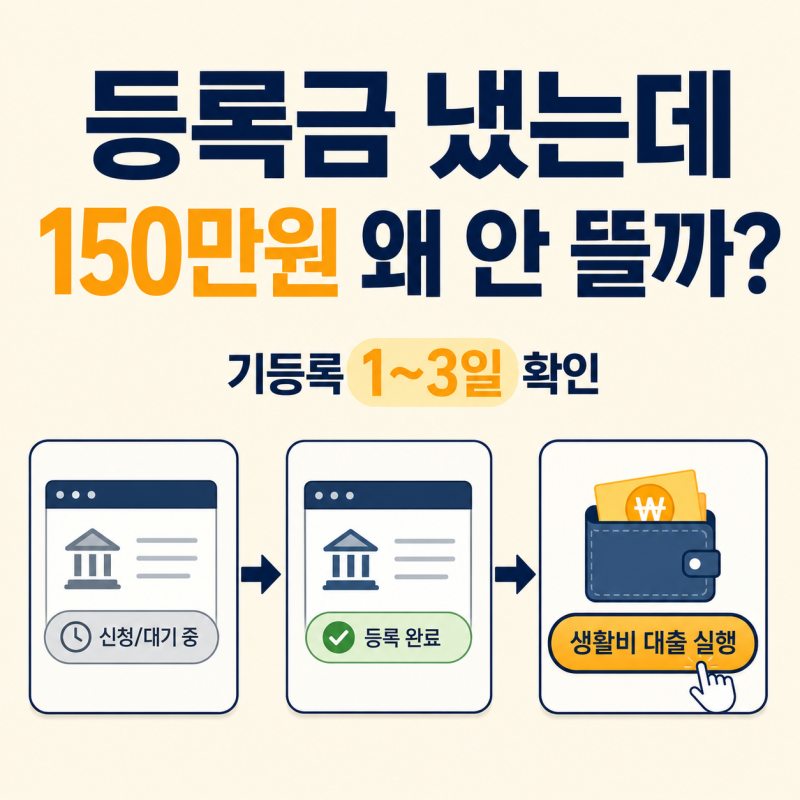등록금 냈는데 생활비실행 버튼 안 뜬다면｜기등록 처리 1~3일 기다려야 할까