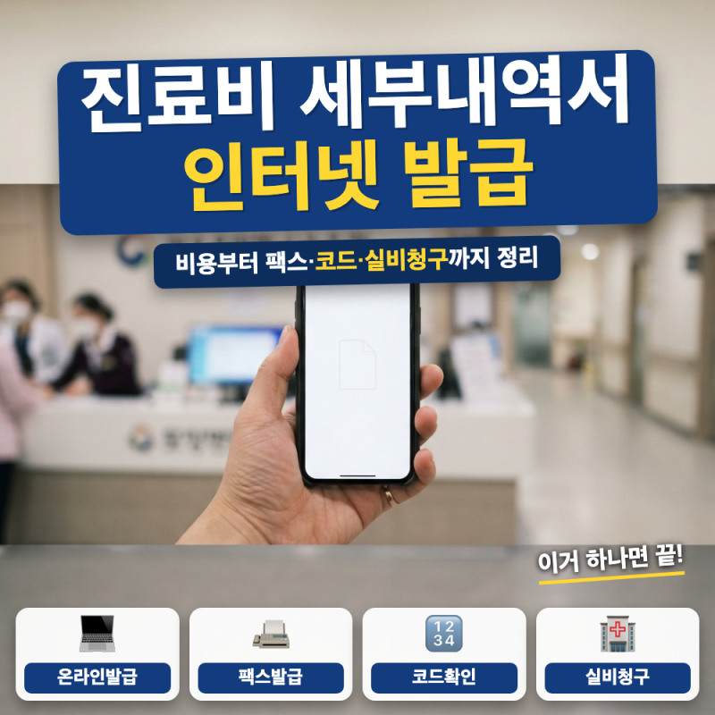 진료비 세부내역서 인터넷 발급 총정리 (+ 비용, 팩스 발급, 실비 청구)