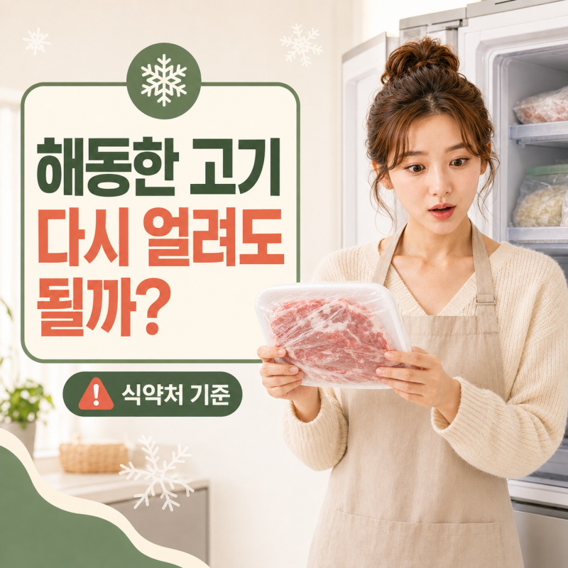 해동한 고기 다시 냉동해도 될까? 식약처가 알려준 냉동고기 해동법