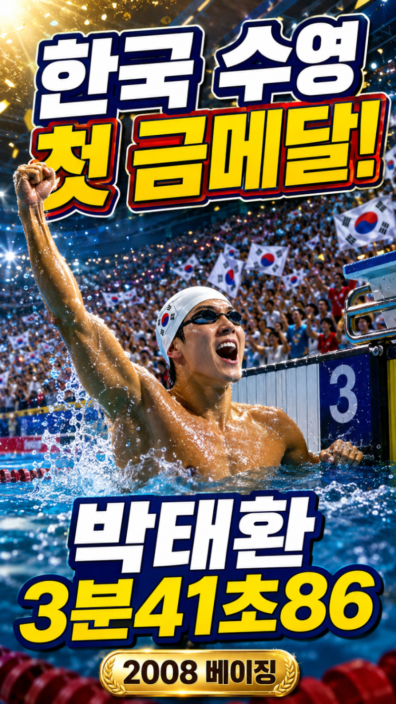 실격 소년에서 세계 챔피언으로!!박태환의 기적 같은 4년 한국 수영 첫 올림픽 금메달...