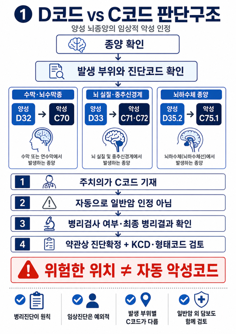 양성 뇌종양도 일반암으로 인정될까?