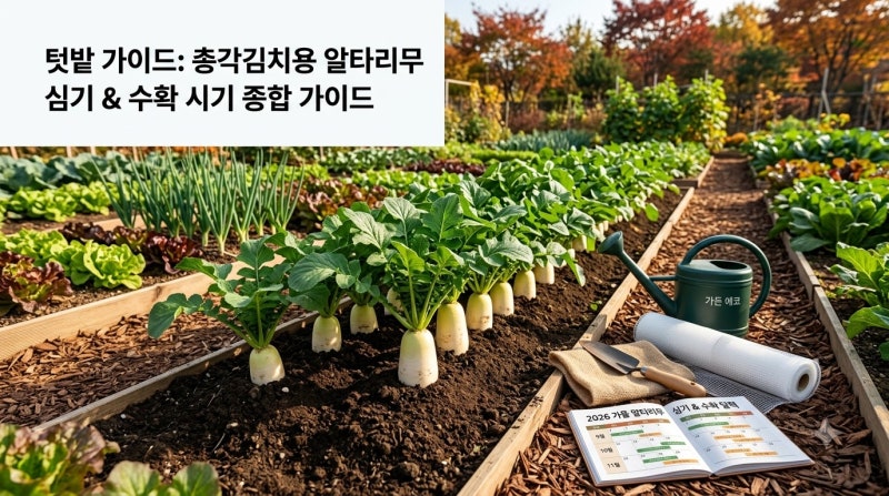 총각김치 담그려면 언제 심을까 알타리무 달랑무 심는 시기와 수확 일정