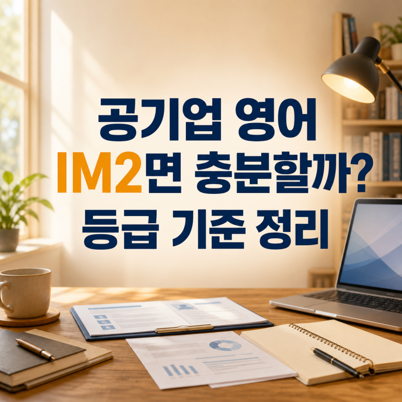 공기업 영어성적 IM2가 기준인 이유｜오픽·토익스피킹 등급 어디까지 필요할까