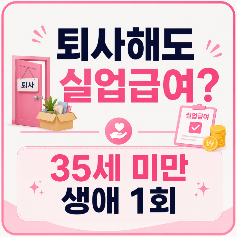 자발적 퇴사도 실업급여 받는다? 35세 미만 월 100만원 추진 내용 정리