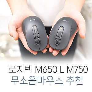 무소음마우스 로지텍 M650 L M750 써보니, 무선마우스 추천 이유는?