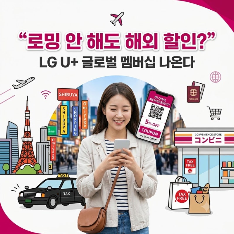 LG U+ 해외여행 멤버십 나온다｜로밍 없이 일본 할인 가능?