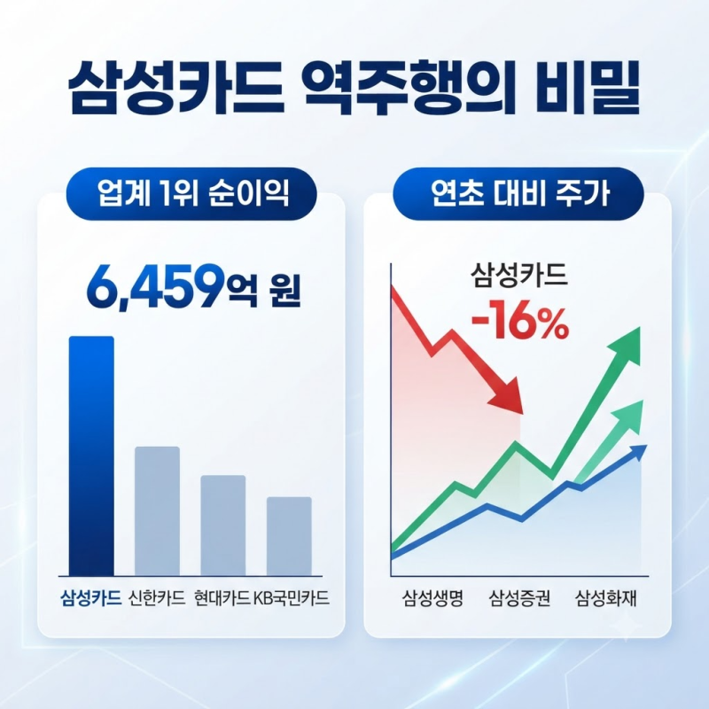 삼성카드 주가 분석 "순이익 업계 1위인데 왜 안 오르나" 배당 78%의 행방