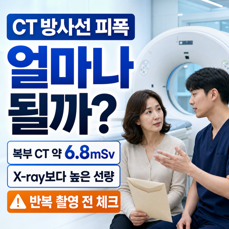 CT 검사 방사선 피폭 얼마나 될까? X-ray 차이와 반복 촬영 전 확인할 점