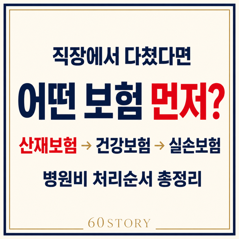 직장에서 다치면 어떤 보험으로 처리할까? : 산재보험·건강보험·실손보험 우선순위 비교