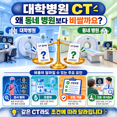대학병원 CT가 왜 동네 병원보다 비싼가요?