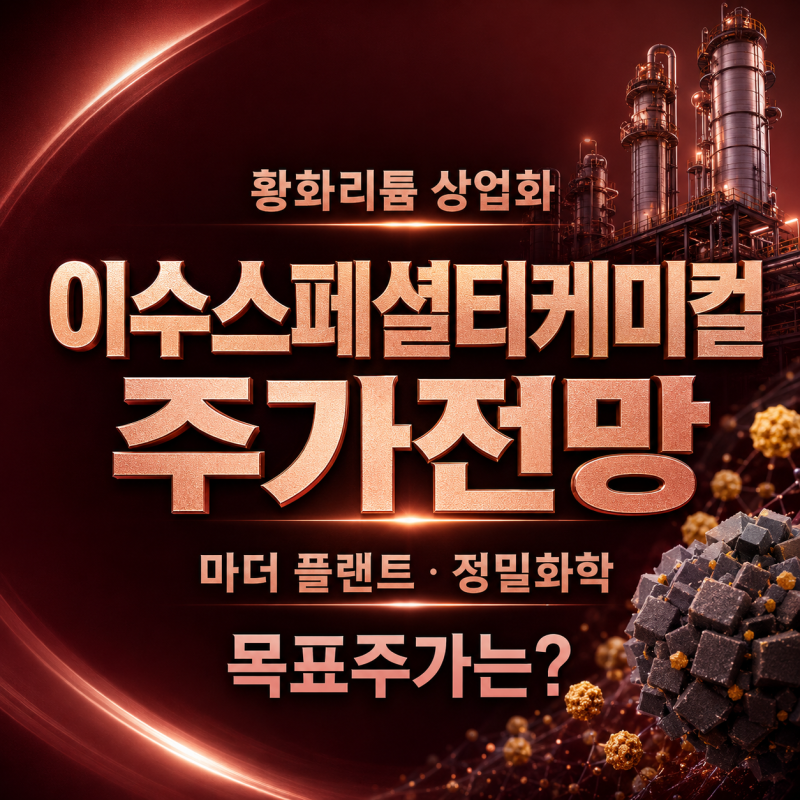 이수스페셜티케미컬 주가전망, 황화리튬 공급망 진입이 분수령 매수타이밍, 2분기 흑자와 고....