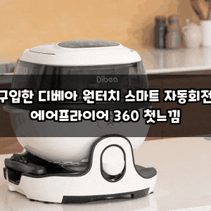 구입한 디베아 원터치 스마트 자동회전 에어프라이어 360 첫느낌