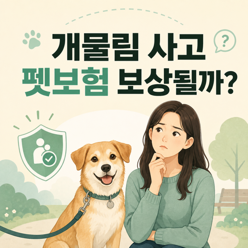 개물림 사고, 펫보험에서 보상될까? 반려견 배상책임 꼭 확인하세요