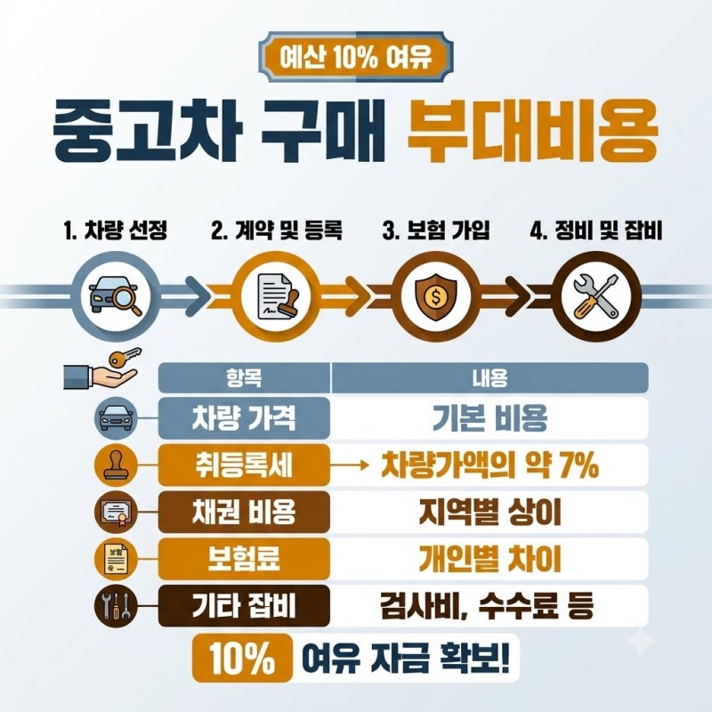 중고차 구매 부대비용 직접 계산해보고 알게 된 것들