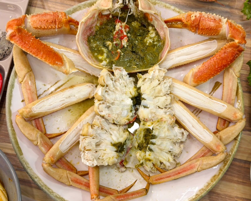 속초 대게 맛집 팔팔회센타 속초대포항시장점 독도새우 서비스
