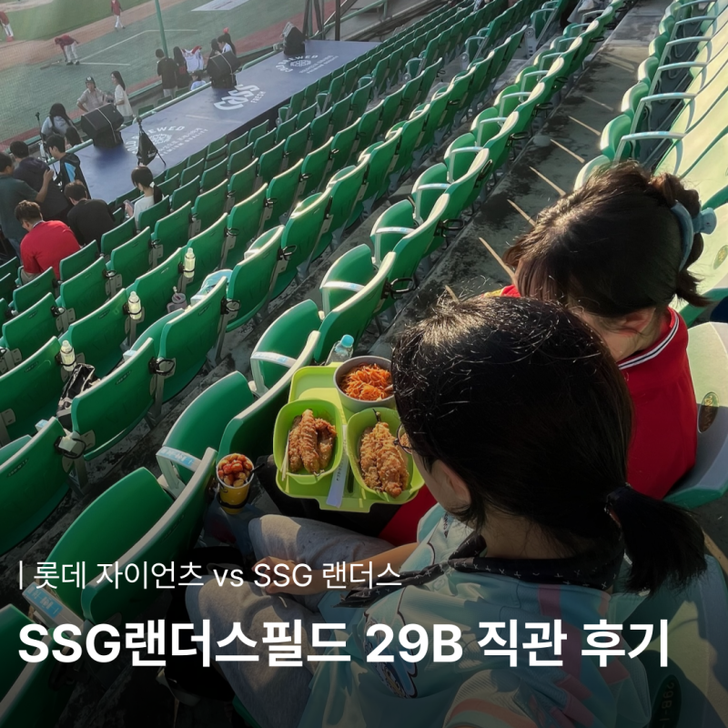 인천SSG 랜더스필드 3루 원정응원석 29B 직관 후기