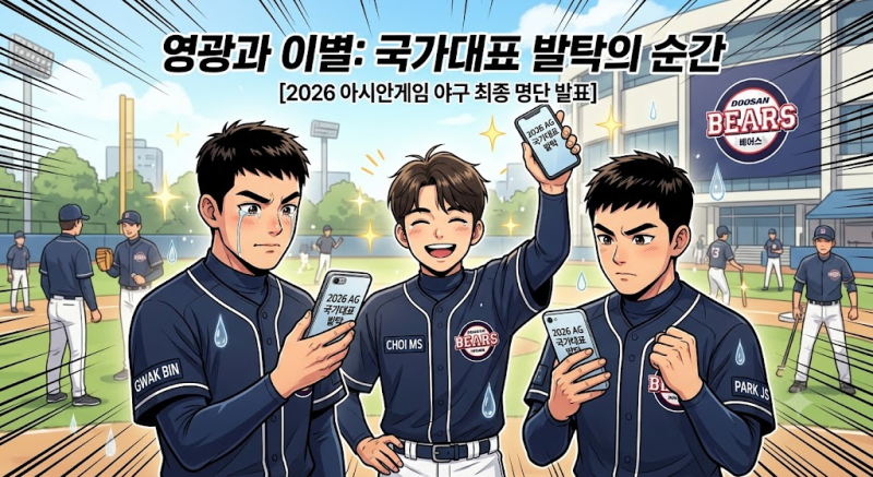[프로야구] 2026 아시안게임 차출 비상! 두산 베어스 곽빈·최민석·박준순 공백과 가을야구 순....