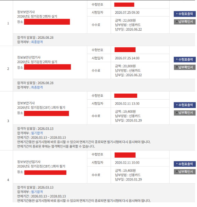 자격증 | 26년 정보보안기사/정보보안산업기사 최종합격 후기