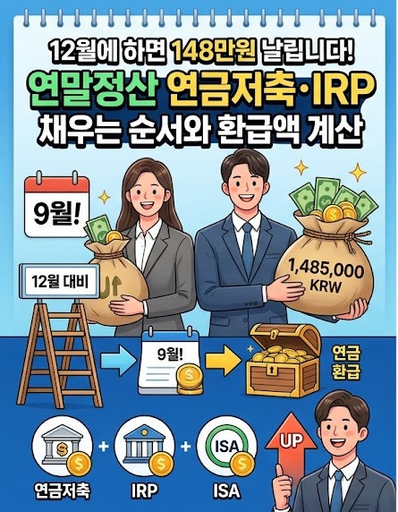 12월에 하면 148만원 날립니다! 연말정산 연금저축·IRP 채우는 순서와 환급액 계산