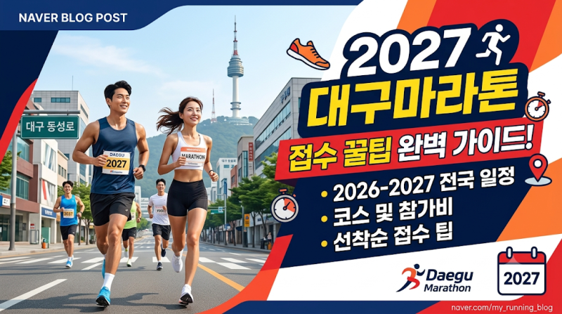 [2026-2027 마라톤 총정리] 2027 대구마라톤부터 2026 하반기 전국 주요 대회 일정 및 접수 기간 완....