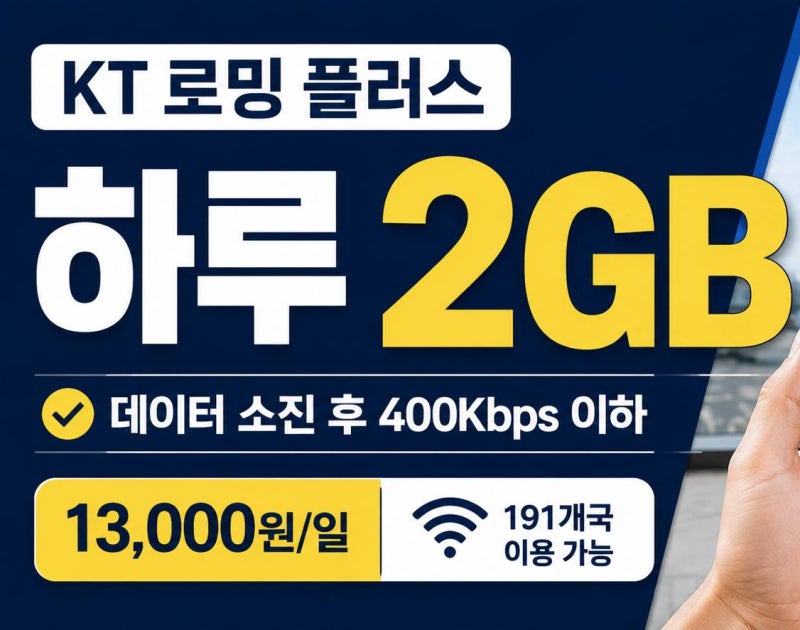 KT 하루종일 로밍 플러스, 2GB로 늘었지만 400Kbps는 꼭 봐야 합니다