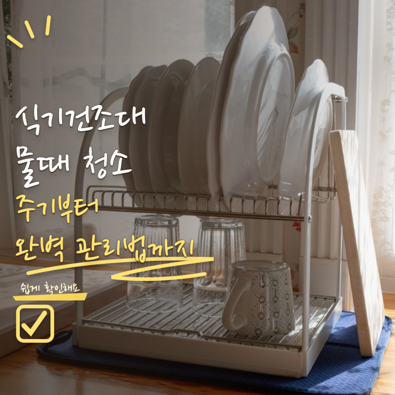 식기건조대 물때 청소 얼마나 자주 해야 할까? 깨끗하게 관리하는 법 5가지