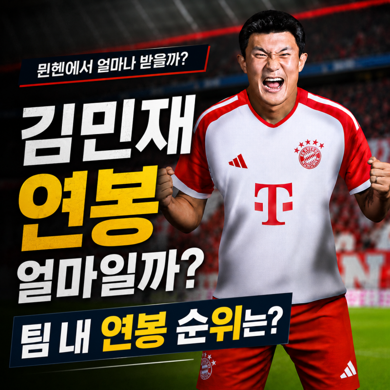 김민재 연봉 얼마? 뮌헨에서 받는 주급과 팀 내 연봉 순위