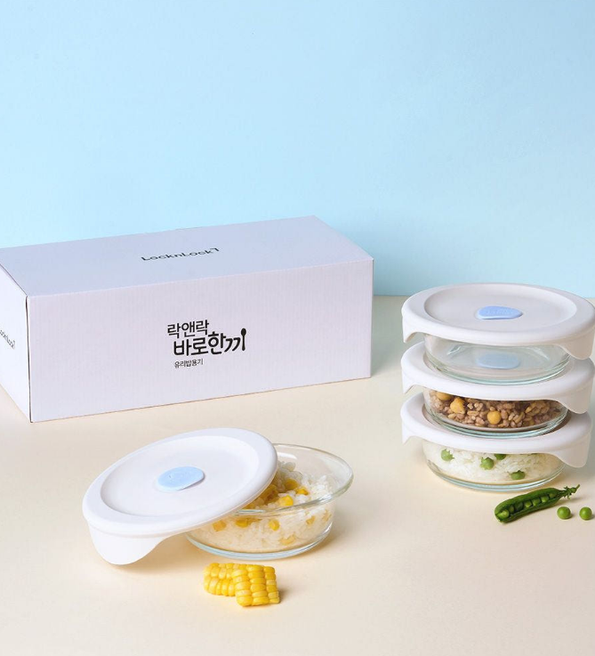 락앤락 바로한끼 유리 밥용기 355ml 4P세트 10년차 담당자가 밝히는 갓 지은 밥맛 유지 비결 솔....