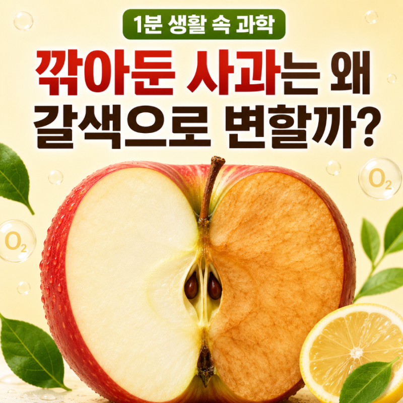 깎아둔 사과가 왜 갈색으로 변할까? 갈변의 과학적 원리와 꿀팁 4가지