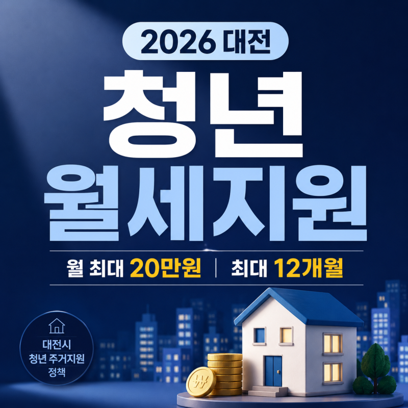 2026 대전 청년 월세지원｜월 최대 20만원·최대 12개월 신청방법