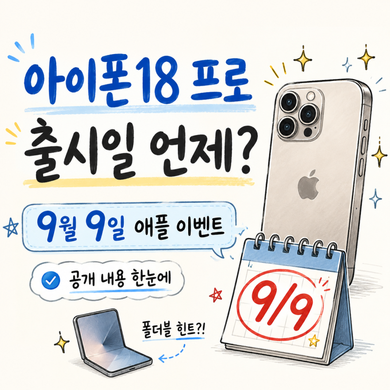 아이폰18 프로 출시일 언제? 9월 9일 애플 이벤트에서 공개될 내용