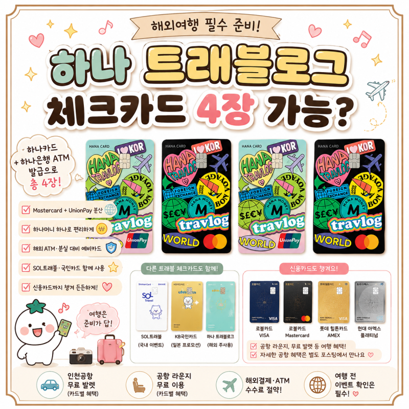 하나 트래블로그 체크카드 4장 가능? 해외여행 카드 여러 장 챙기는 이유 - 인도네시아 발리 ....