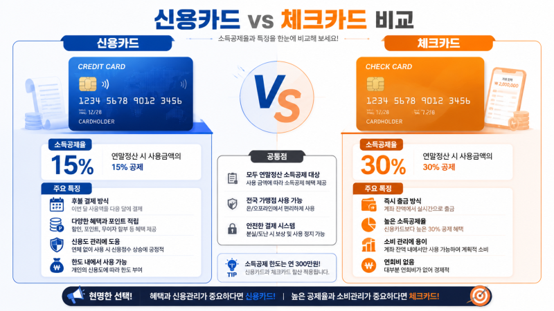 2026 홈택스 연말정산 미리보기 활용법:신용카드 vs 체크카드 소득공제 황금비율 세팅 및연말 ....