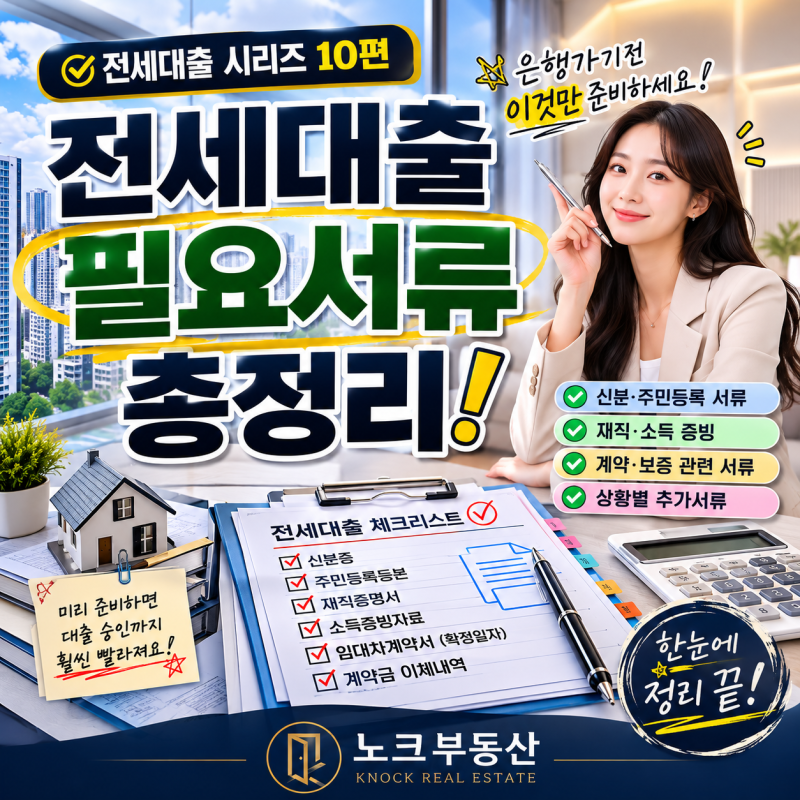 2026 전세대출 필요서류 총정리｜버팀목·HF·HUG 은행 가기 전 체크 [전세대출 가이드 10편]
