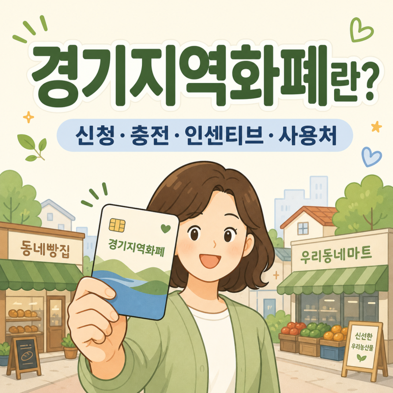 [경기지역화폐] 경기지역화폐란? 카드 신청부터 충전·인센티브·사용처까지 처음부터 총정....