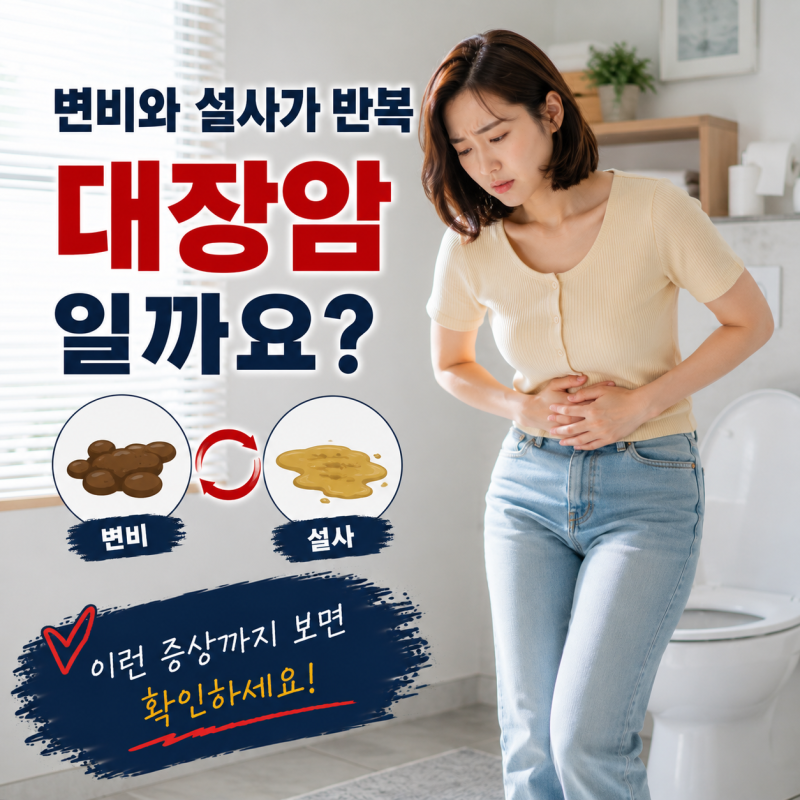 변비와 설사가 번갈아 반복된다면 대장암 일까요? 과민성장증후군 일까요?