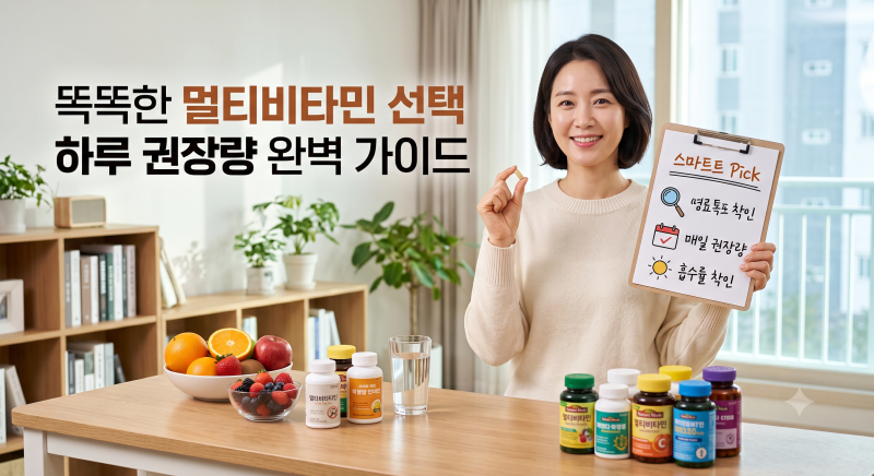 영양제 유목민 주목! 멀티비타민 똑똑하게 고르는 법 & 하루 권장 섭취량 총정리