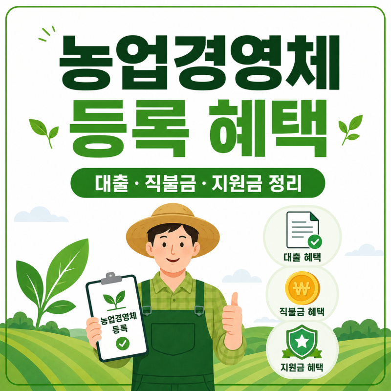 농업경영체 등록하면 혜택이 쏟아질까? 실제로 받을 수 있는 건 따로 있습니다
