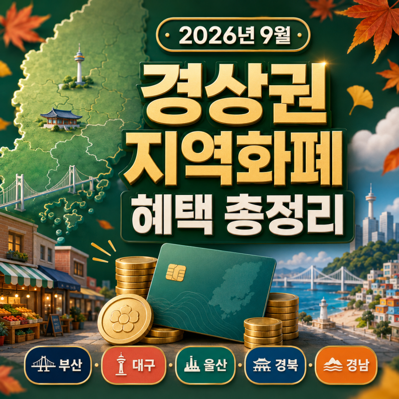 2026년 9월 경상권 지역화폐 총정리｜부산·대구·울산·경북·경남 혜택 비교(업데이트)