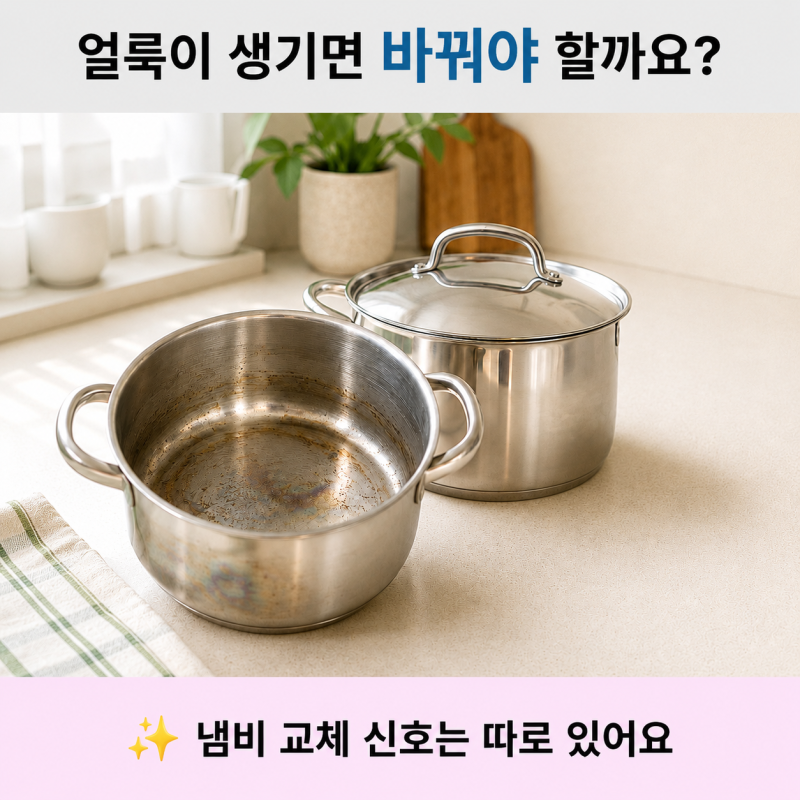 스테인리스 냄비 교체 시기 | 얼룩 생겼다고 무조건 버리지 마세요