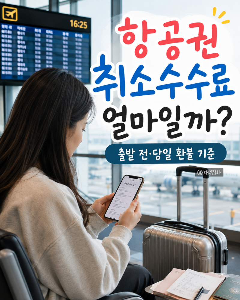 항공권 취소수수료 얼마일까? 출발 전·당일 환불 기준과 수수료 줄이는 방법 ✈️