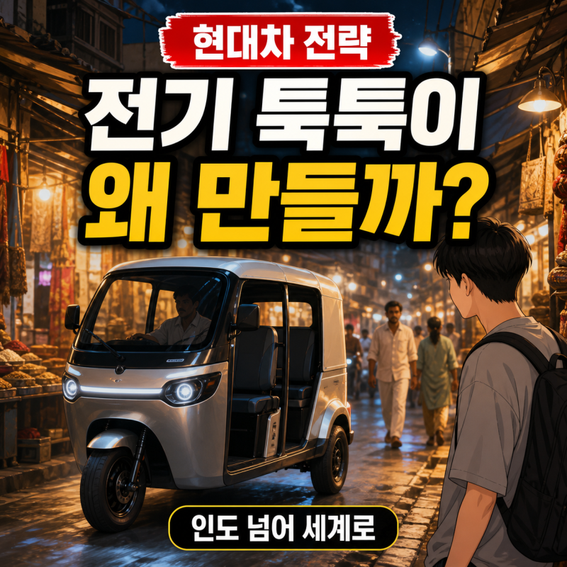 현대차가 전기 삼륜차 ‘툭툭이’를 만든다? 인도·동남아·아프리카를 노리는 이유