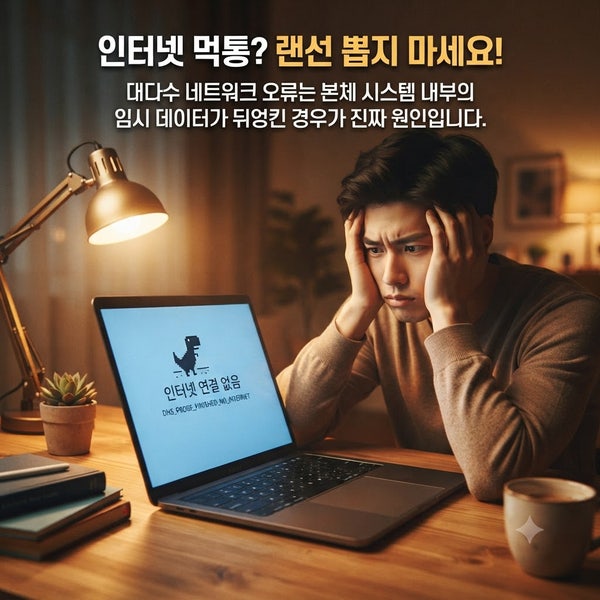 컴퓨터 인터넷 안 될 때, ipconfig 명령어로 DNS 초기화 해결법