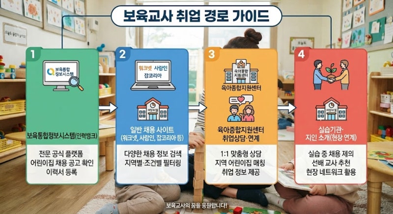 보육교사2급 취득 이후, 취업 성공하는 방법