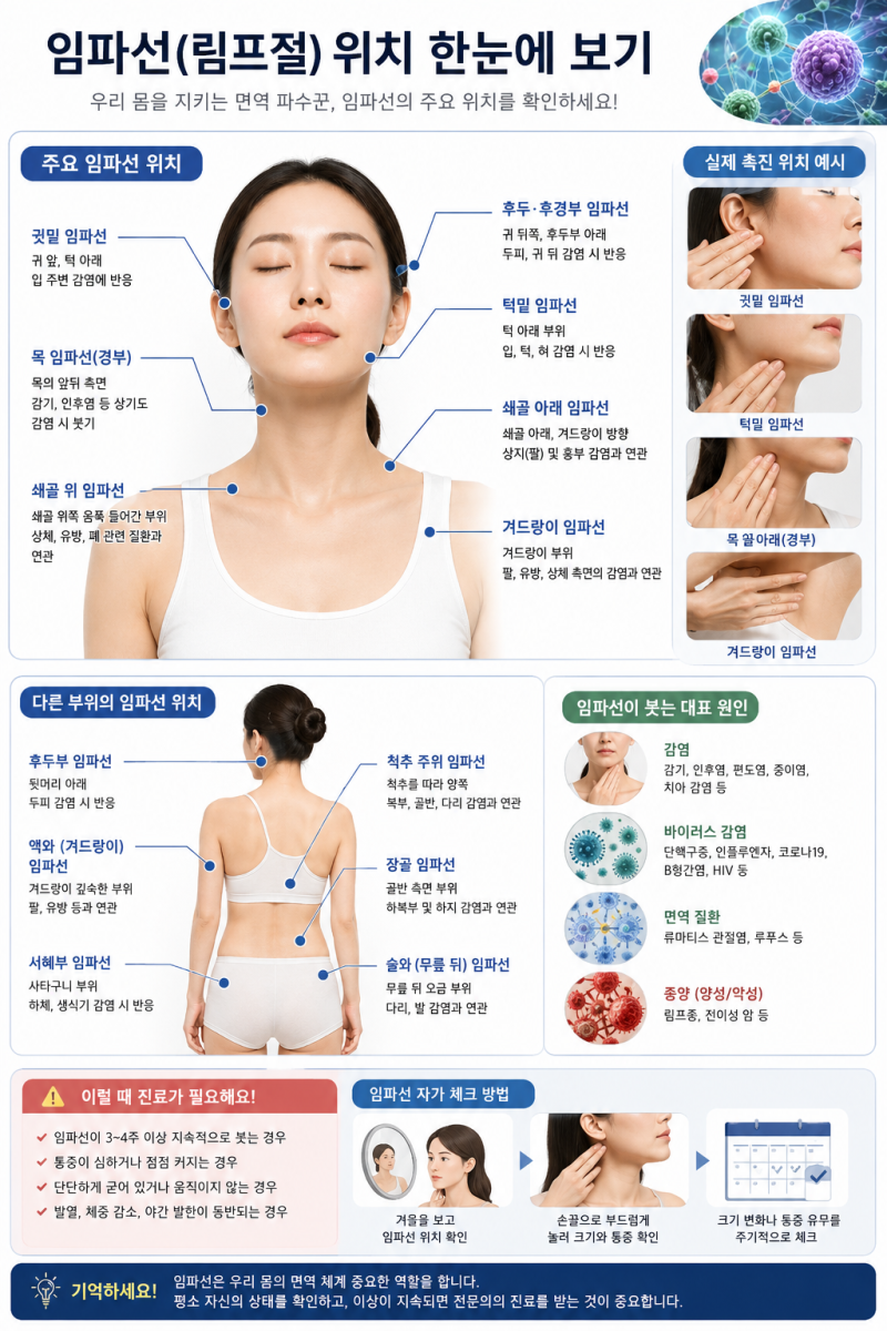 임파선염 원인·증상·치료 | 목에 멍울 잡힐 때 냉찜질? 온찜질?