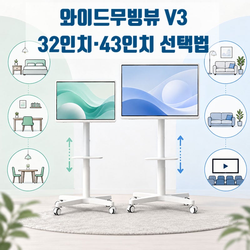 삼탠바이미 32인치 vs 43인치, 와이드무빙뷰 V3 고르는 기준