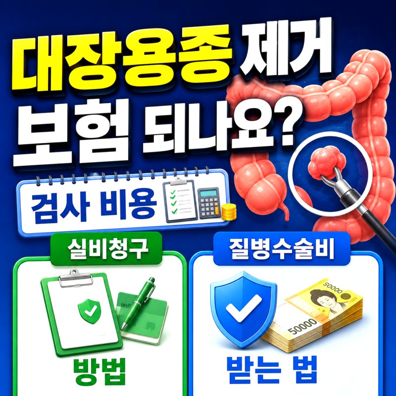대장용종 제거 보험 되나요? 실비청구 방법과 질병수술비 180만원