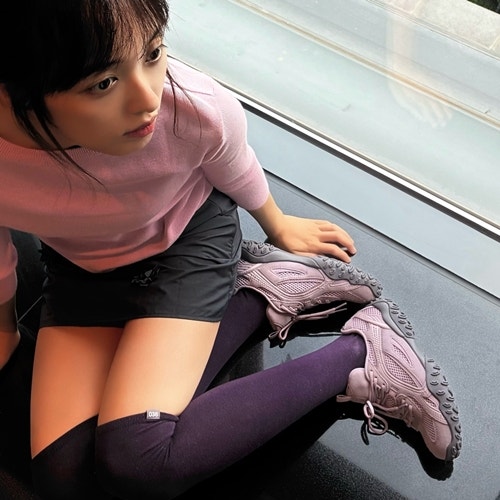 휠라 운동화 에샤페 LX 신상 퍼플, 네이비 출시+김보라 퍼플코어 룩