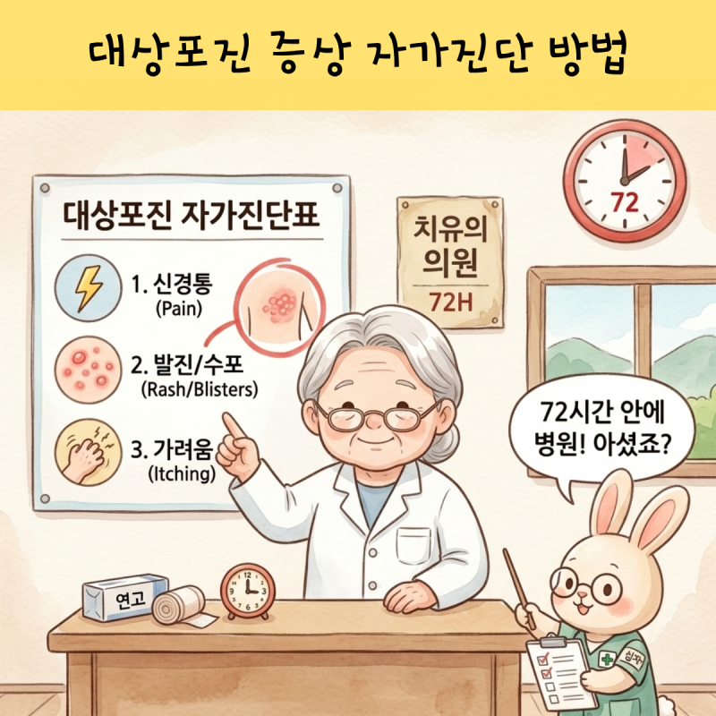 대상포진 증상 자가진단, 이 신호 나타나면 72시간 안에 병원부터 가세요