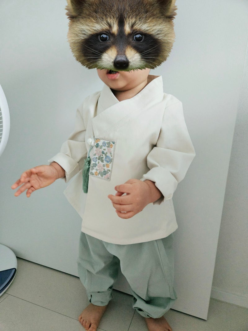 두 돌 남자 아기 한복 어린이집 추석 남아용 내돈내산 후기(당근 비추)